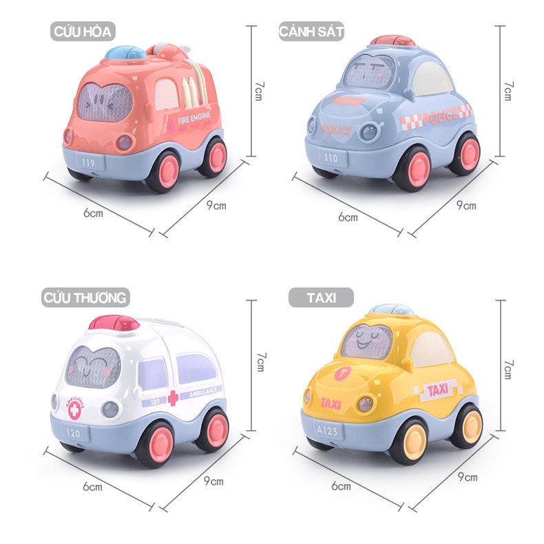 Xe đồ chơi cho bé xe giao thông có nhạc và đèn chạy trớn phong cách hàn quốc XDC20 KIDS GARDEN