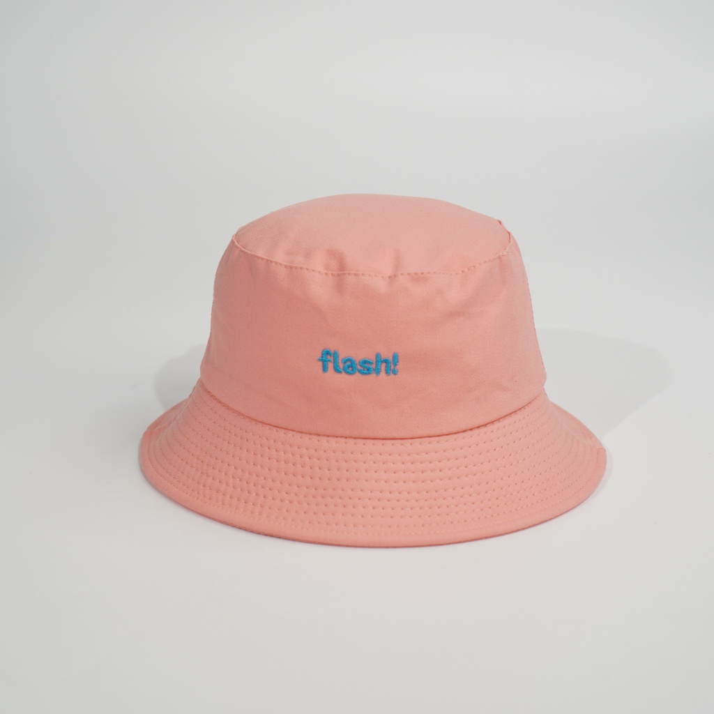 Mũ bucket thêu chữ Flash Nón tai bèo vành tròn chất kaki form unisex nam nữ BK19