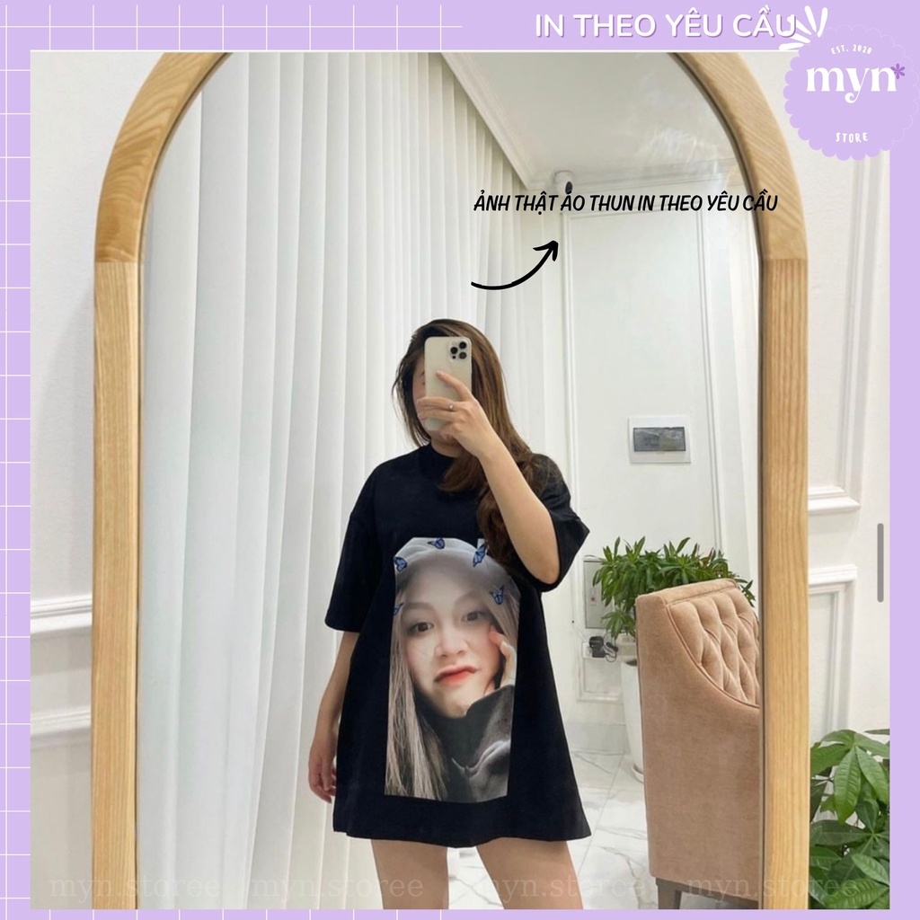 Áo Thun Đen In 1 Mặt, In Hình Theo Yêu Cầu Nam Nữ Đủ Size
