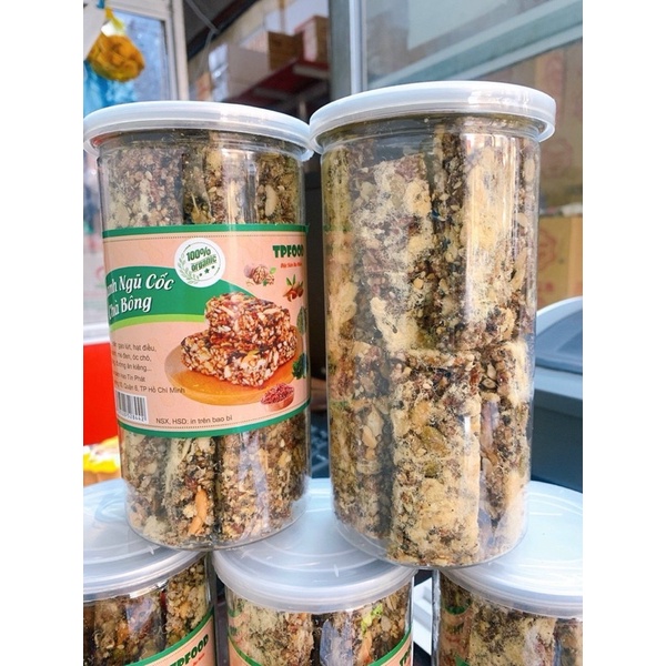 Thanh ngũ cốc gạo lứt mix hạt chà bông