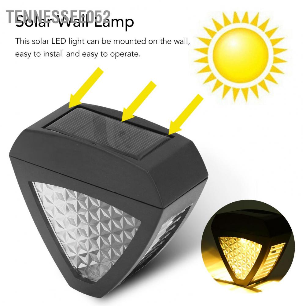 Tennessee052 Tennessee052 LED Solar Wall Lamp Soft Warm Light Long Battery Life IP44 for Home Courtyard Lawn Garden