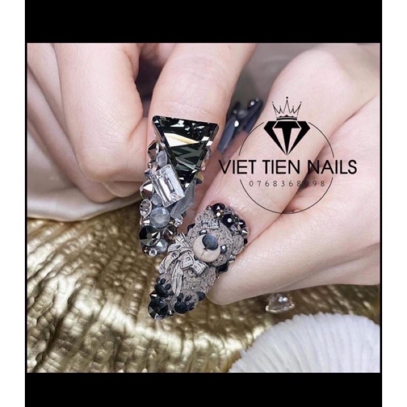 Gấu bột - Gấu bột gắn nail cả thân