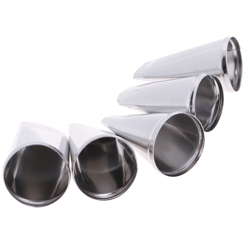 Bộ 5 Đuôi Bắt Bông Kem Hình Cánh Hoa Hồng Bằng Kim Loại