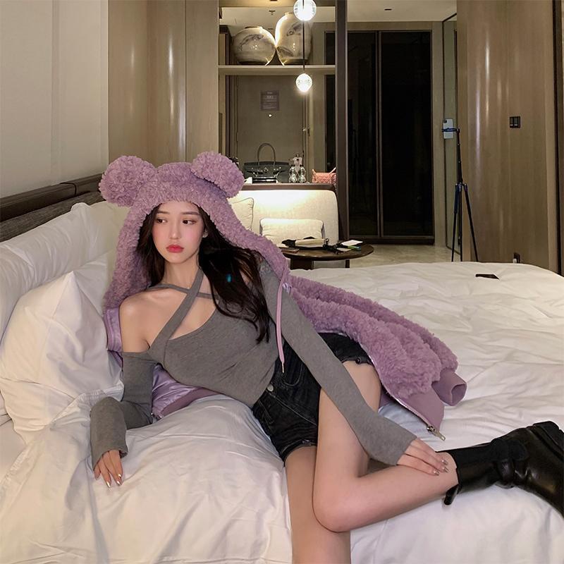 Áo thun COZOKC tay dài trễ vai dáng ôm quyến rũ dễ phối đồ