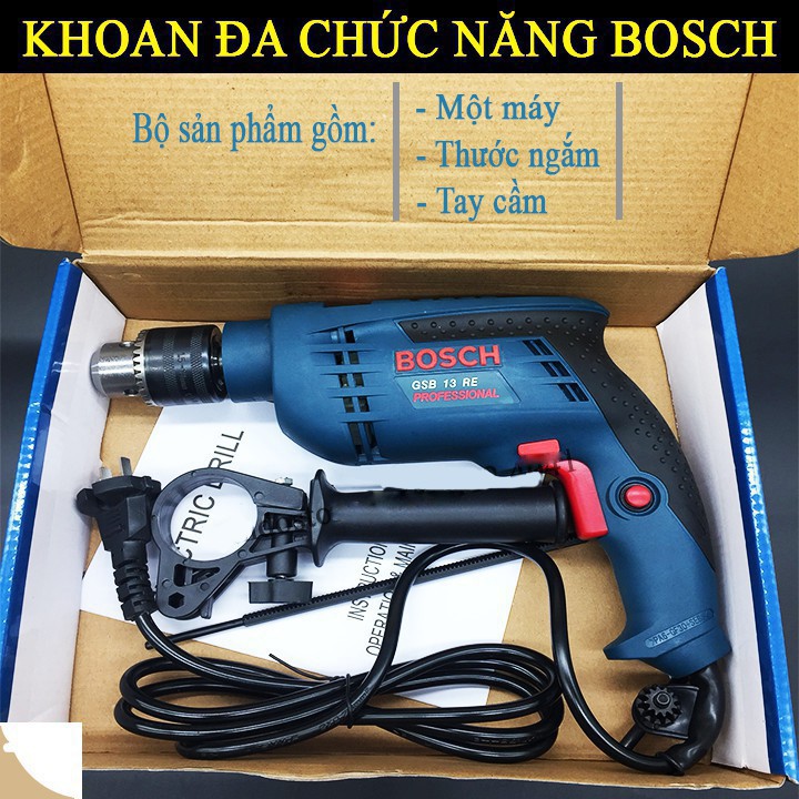 Máy Khoan Cầm Tay Bosh GSB 13 RE Lõi Đồng, Khoan Tường, Khoan Bê Tông 910W