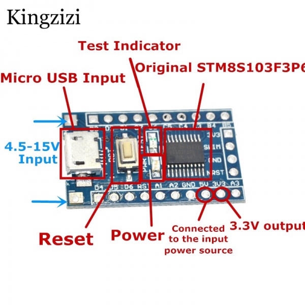 1 Bảng Mạch Hệ Thống stm8s103f3p6 STM8S STM8