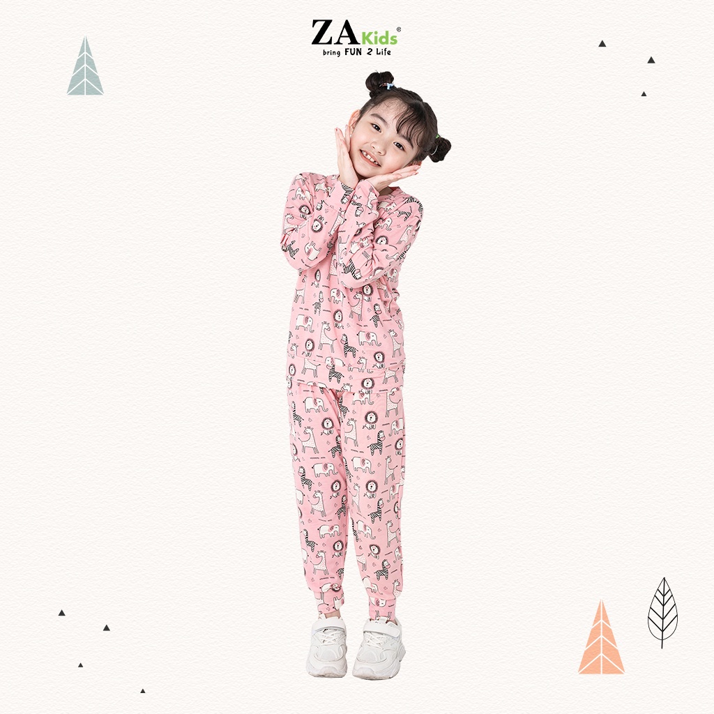 Bộ Quần Áo Thun Dài Tay Bé Gái (1-9 Tuổi) Zakids