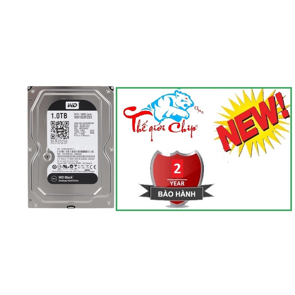 Ổ Cứng (HDD) WD Black 1TB 3.5 inch SATA III 64MB Cache 7200RPM WD1003FZEX