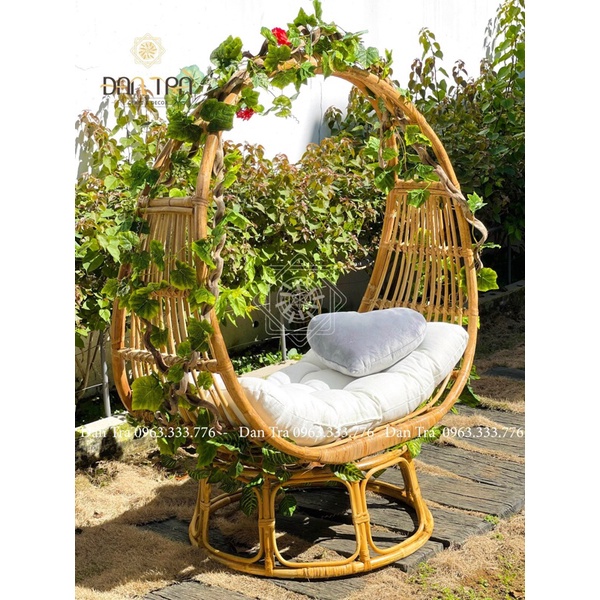 Xích Đu Mây Giọt Nước Vintage, Xích Đu Mây Thư Giãn, Ghế Treo Mây Tre, Ghế Mây ĐAN TRÀ, Nội thất Mây Tre Đan