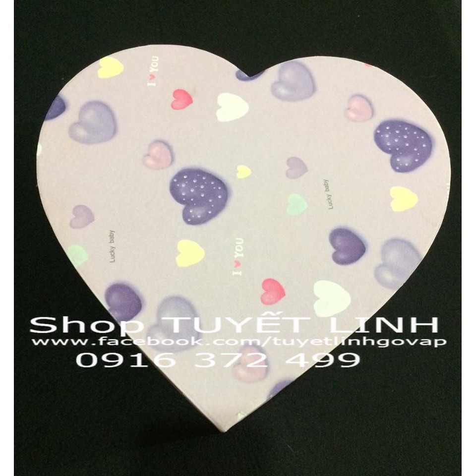 Hộp quà hình tim dk 25cm giấy in hình cute: 55k / hộp | BigBuy360 - bigbuy360.vn