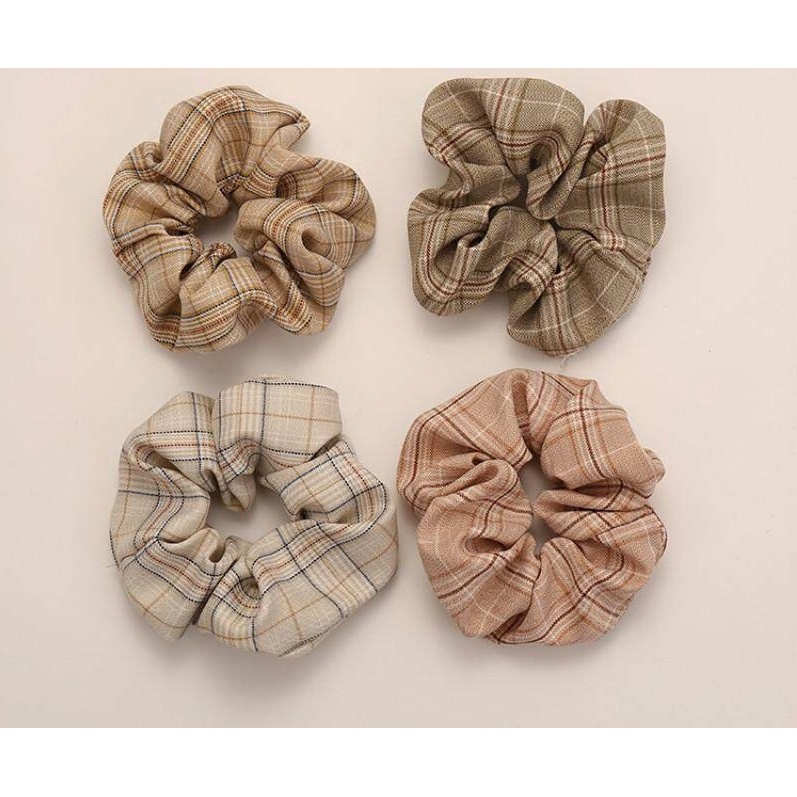 1 Chiếc Dây Cột/Buộc Tóc Ruột Lớn Tones Màu Trầm Phụ Kiện Tóc Thời Trang Hàn Quốc