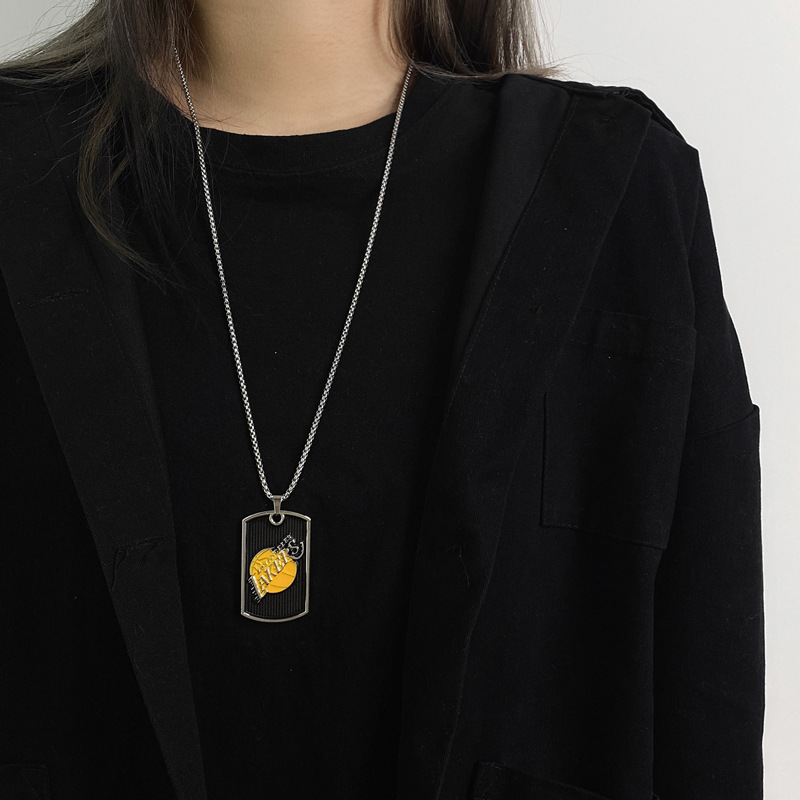 Dây Chuyền Thép Titan Dài Mặt Bóng Rổ Độc Đáo Phong Cách Hip Hop Thời Trang 22760