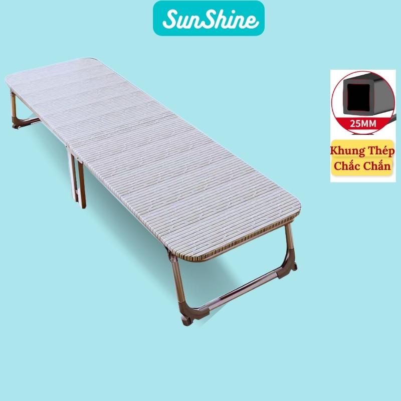 Giường Xếp Văn Phòng Thông Minh Cao Cấp Khung Thép Chắc Chắn, Giường Gấp Gọn Đa Năng Ngủ Trưa Tiện Lợi