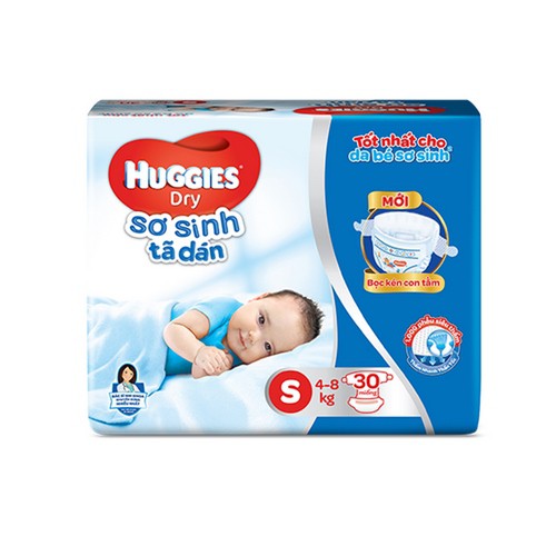 Tã dán sơ sinh Huggies size S gói 30 miếng