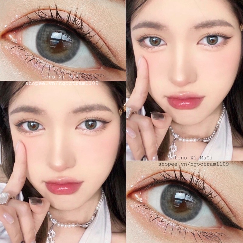 Lens mắt màu xám tây Anne giãn vừa 0 độ