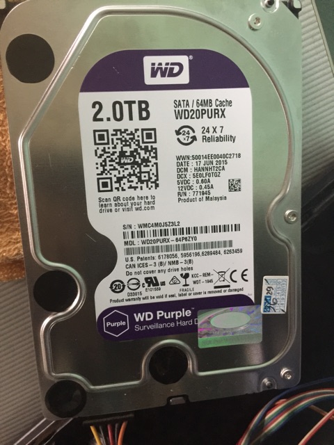 Hdd ổ cứng pc-camera Wd purple tím 2 TB