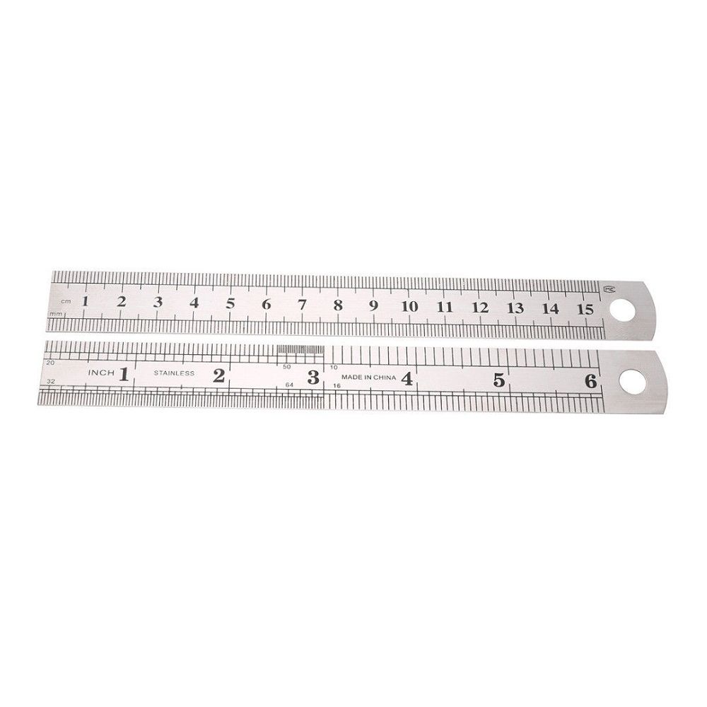 Thước kẻ bằng thép không gỉ 15cm chất lượng cao
