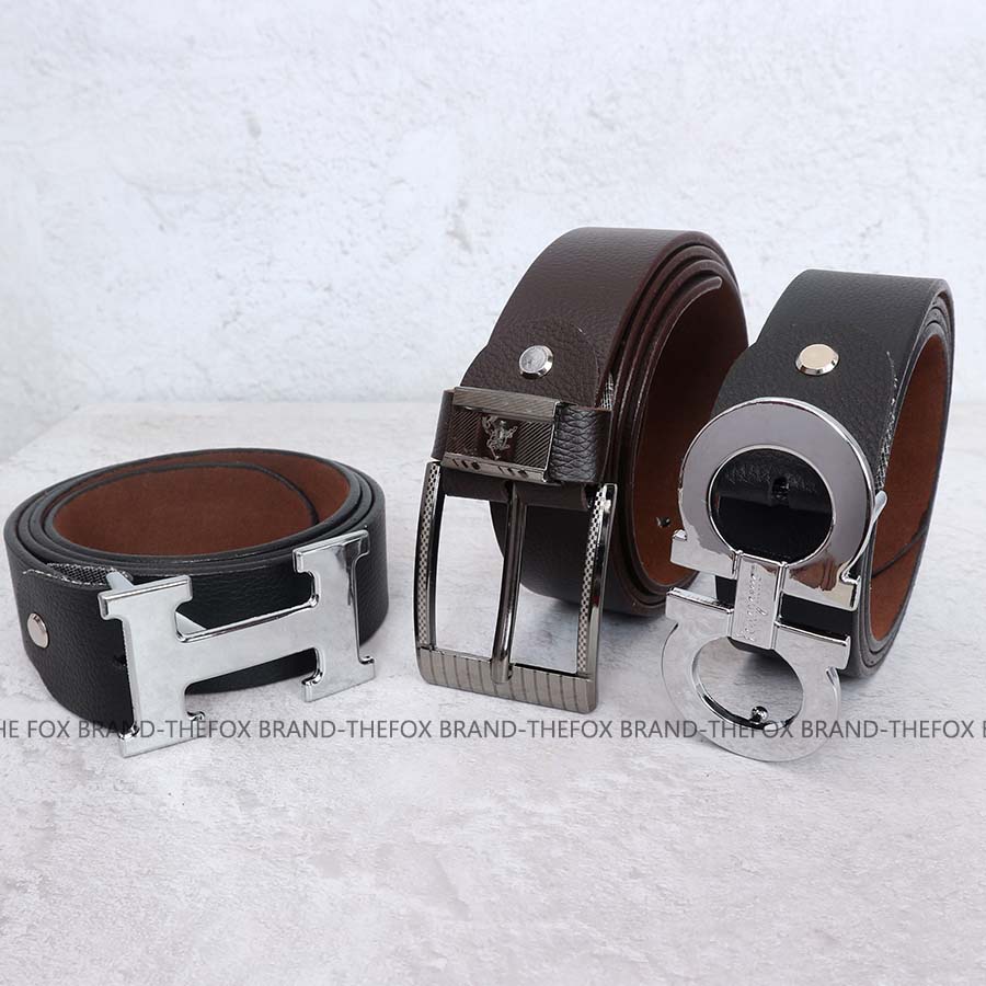 Thắt lưng da nam thắt lưng nam khóa kim kiểu dáng công sở thanh lịch the fox
