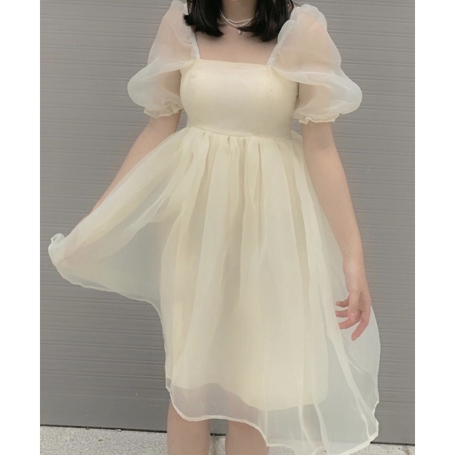 Váy babydoll voan 2 lớp