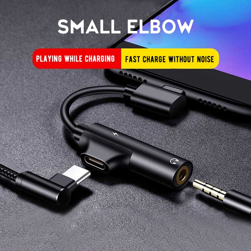 Dây Cáp Chuyển Đổi Tai Nghe 2 Trong 1 usb type c Sang 3 5mm note9 htc