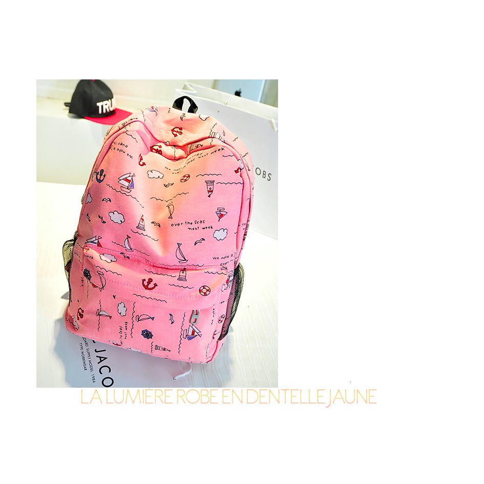 Balo nữ thời trang Hàn Quốc Mây màu Hồng - BL09