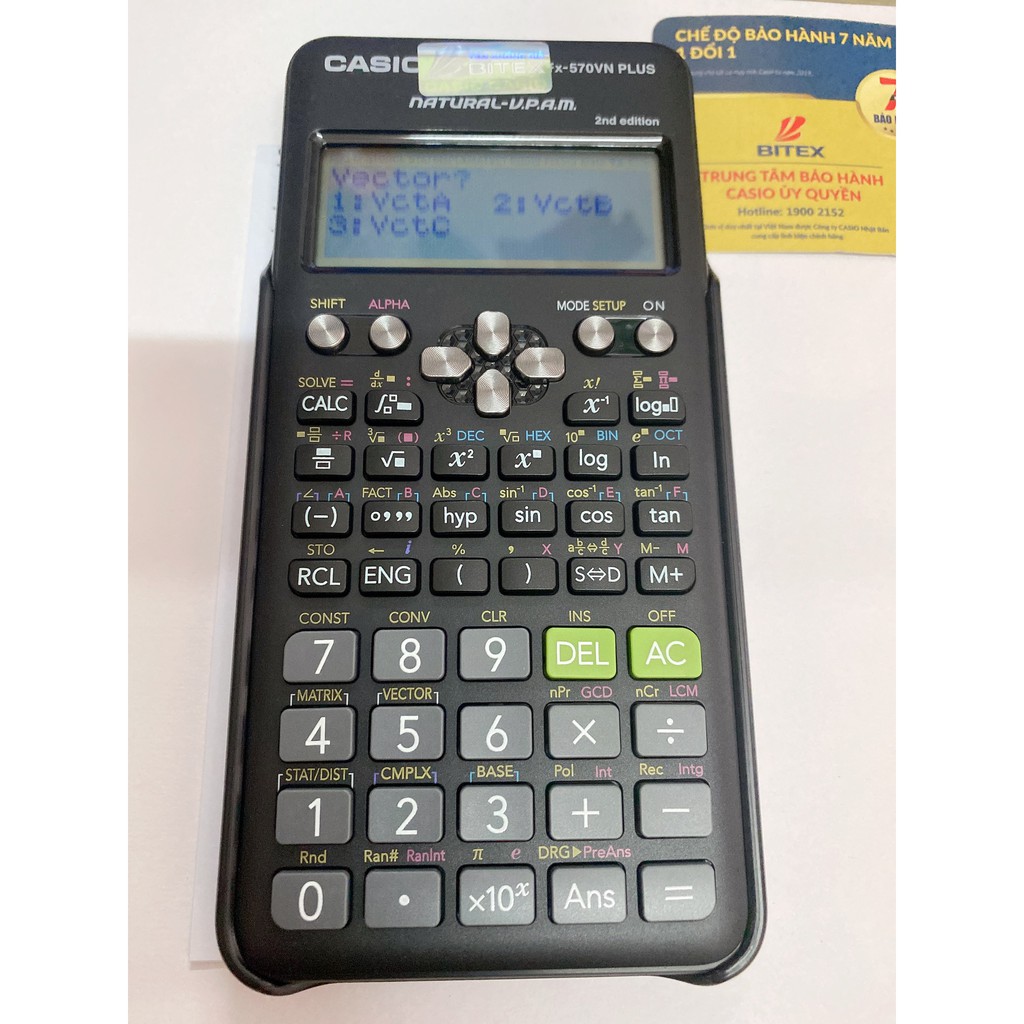 Máy tính bỏ túi Casio FX-570VN Plus CHÍNH HÃNG Bảo Hành 7 Năm