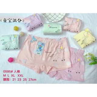 10 quần lót đùi bé gái nhiều hình vải cotton 100%.