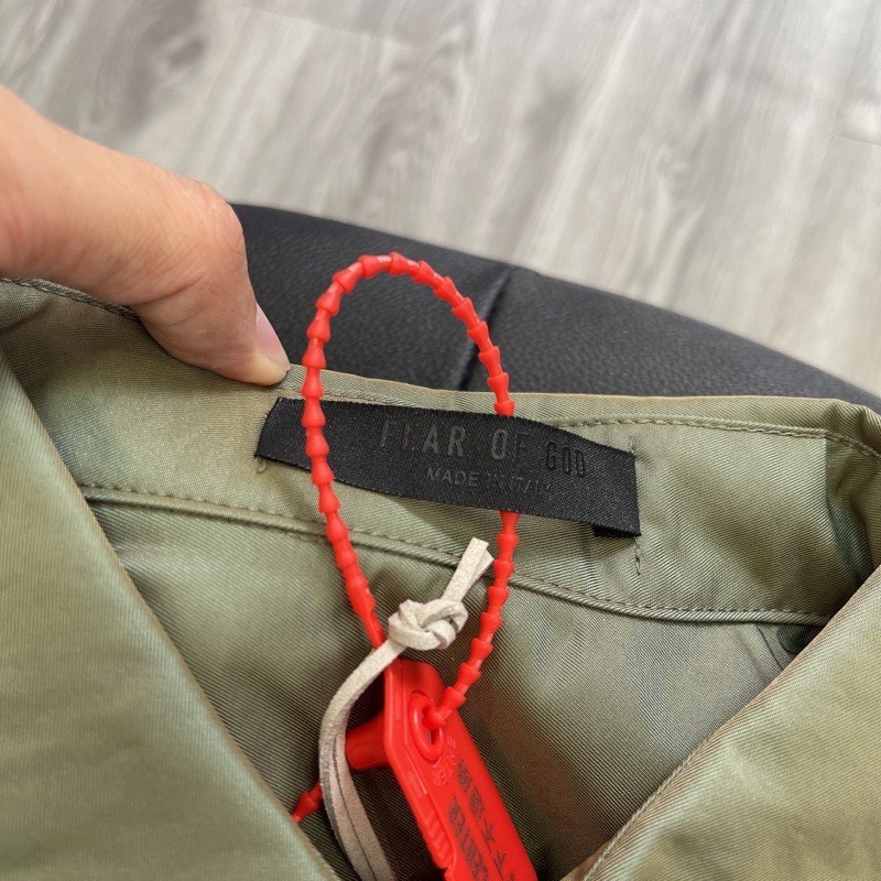 Áo Sơ Mi FEAR OF GOD FOG Short Sleeve Nylon Shirt Green Iridescent