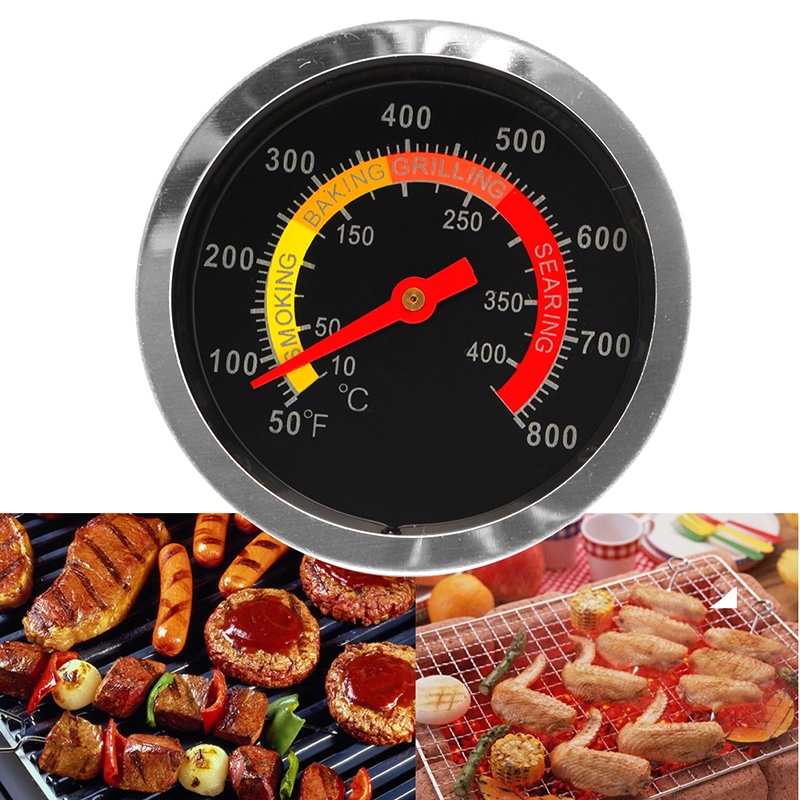 Rx Nhiệt Kế Đo Nhiệt Độ Lò Nướng Bbq Bằng Thép Không Gỉ 10-400 C