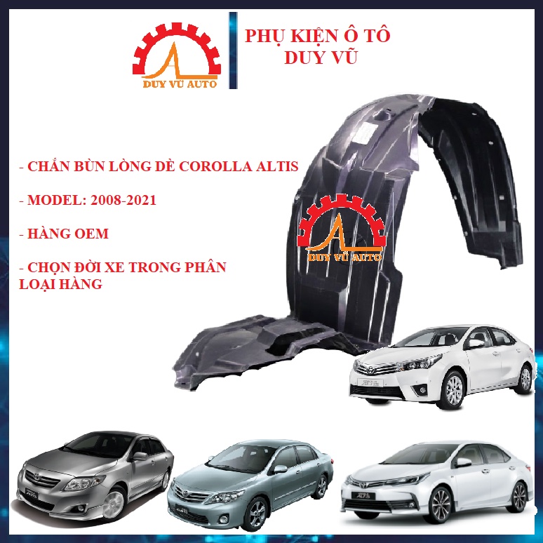 CHẮN BÙN LÒNG DÈ TRƯỚC COROLLA ALTIS ĐỜI TỪ 2005-2020