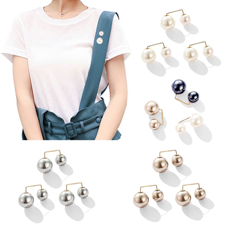Bộ 3 Ghim Cài Cổ Áo Đính Ngọc Trai Chống Nhiễm Trùng An Toàn Cho Bé Gái
