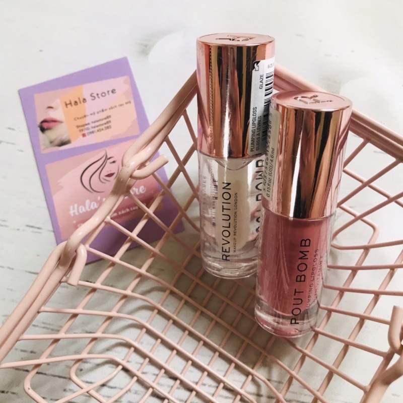 Revolution✨ Son bóng mọng môi Makeup Revolution Pout Plumping Gloss Kiss