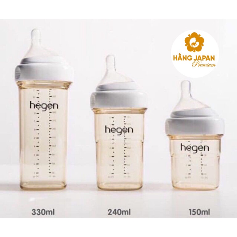 Bình sữa và phụ kiện bình Hegen cho bé dung tích bình 60ml/150ml/240ml/330ml hàng chính hãng