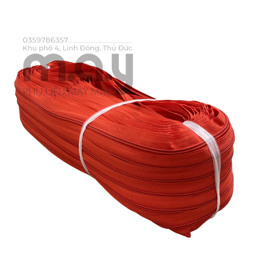 Cuộn dây khoá kéo số #5 BKK nhiều màu 180m tặng kèm 5 đầu kéo