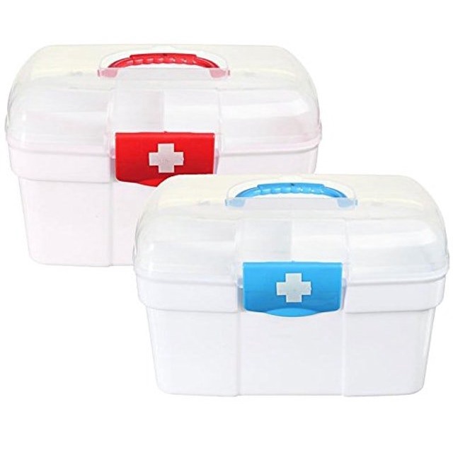 Hộp Thuốc Y Tế Gia Đình Cấp Cứu Nhiều Ngăn Nhựa Trong 01228
