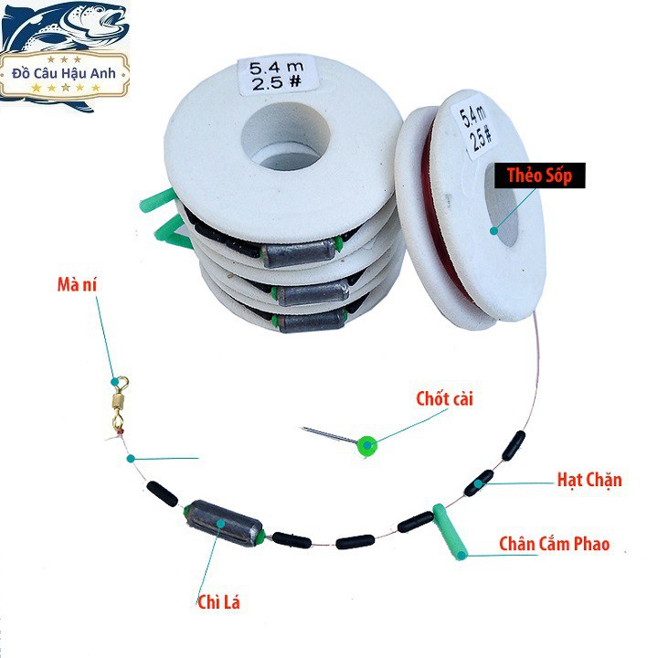 Dây trục câu đài buộc sẵn đầy đủ các kích thước, dây câu cá DC3 hàng hót 22