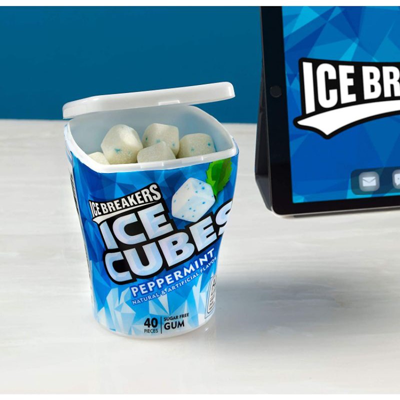 Kẹo gum cao su Ice Breakers Ice Cubes 40 viên