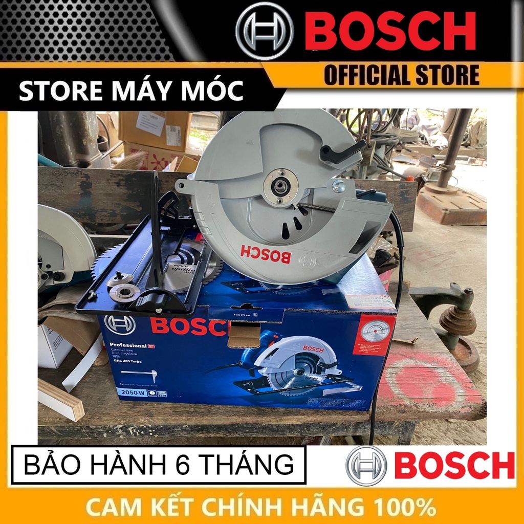 MÁY CƯA ĐĨA 235MM 2050W BOSCH GKS 235 TURBO (KÈM PHỤ KIỆN)- HÀNG CHÍNH HÃNG