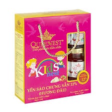 Yến Sào Chưng Sẵn Kids Cho bé 12% Queenest (Hộp 6 Hũ x 70ml)