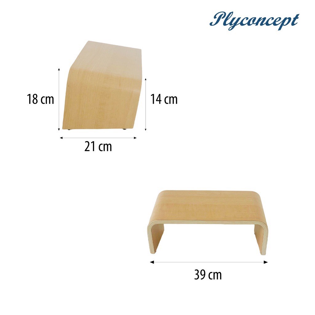 Ghế ngồi Quỳ Công Thái Học, Ghế Thiền kiểu quỳ Seiza Nhật giúp thẳng lưng - Plyconcept Seiza Bench - Gỗ uốn cong