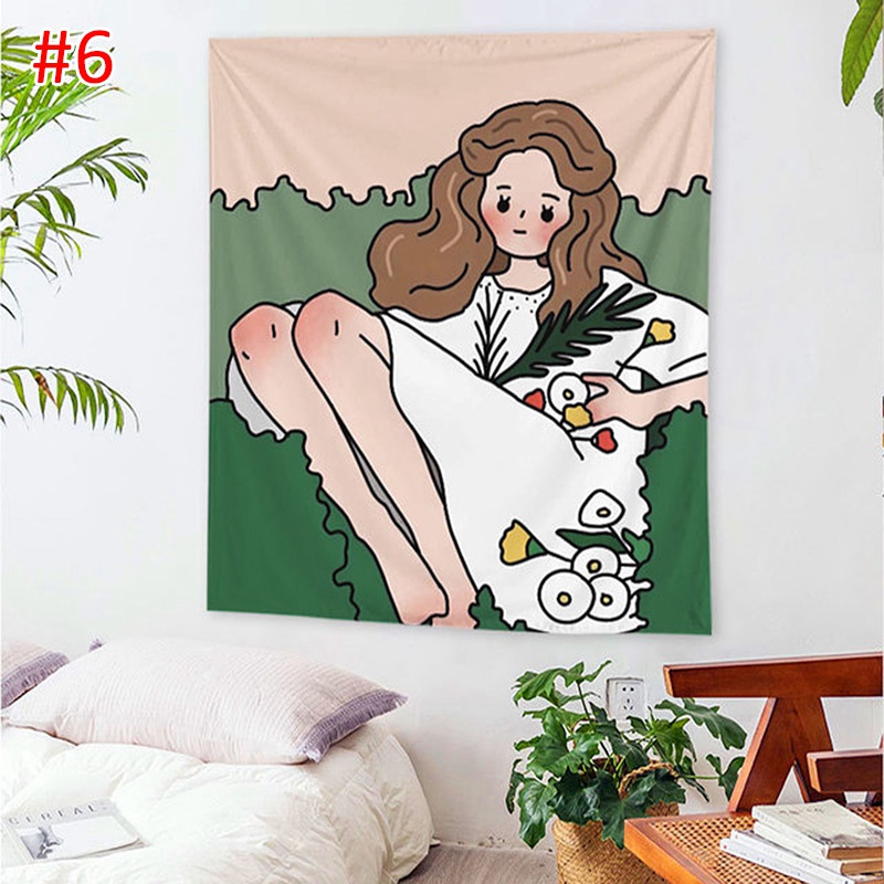 Thảm treo tường họa tiết xinh xắn dễ thương cho học sinh nữ