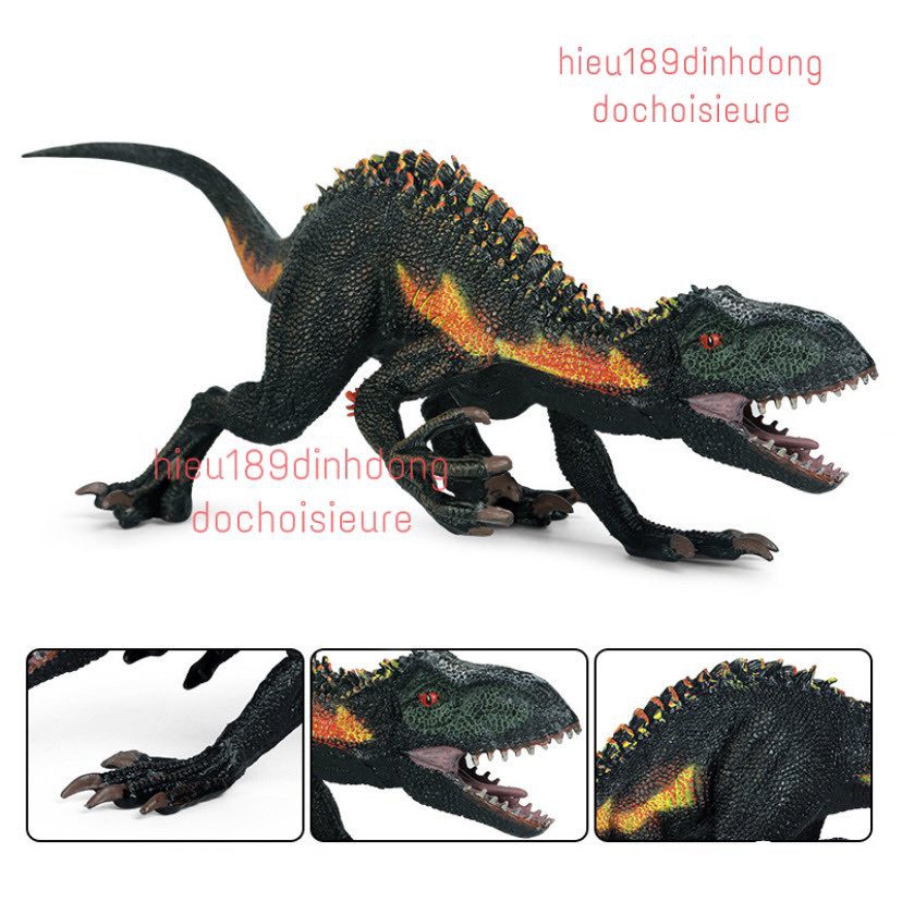 Mô hình khủng long Velociraptor đen cỡ lớn Nhựa đặc chắc tay