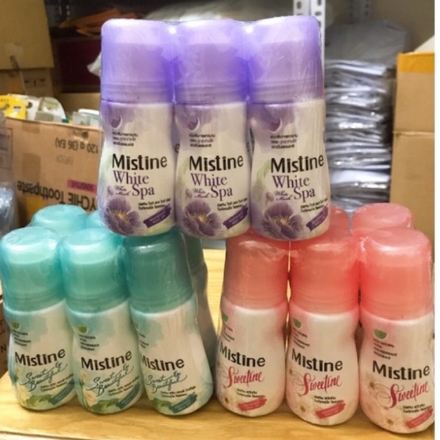 Lăn khử mùi Mistine hương hoa 35ml chính hãng Thái Lan