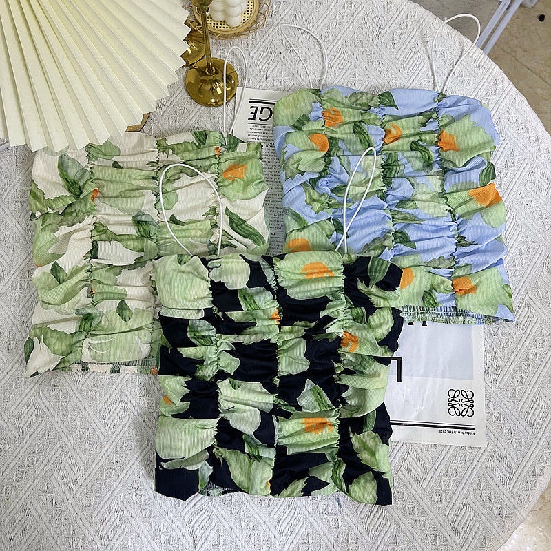 Áo Hai Dây Dáng Ôm Phong Cách Retro