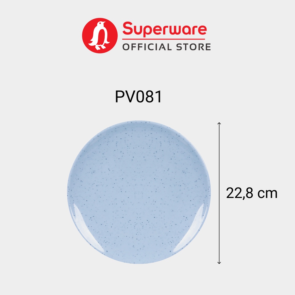 Dĩa Cạn Màu Blue Stone Chất Liệu 100% Melamine | Superware Thái Lan