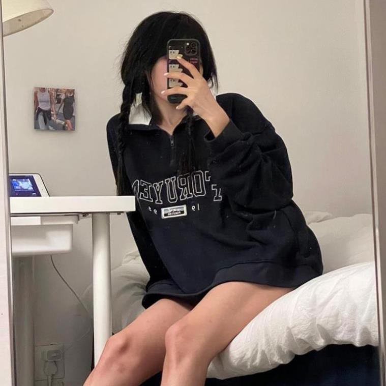 Áo sweater nữ form rộng Unisex FOR siêu xinh PT10 phong cách Hàn Quốc, Áo hoodie nỉ không mũ oversize streetwear | BigBuy360 - bigbuy360.vn