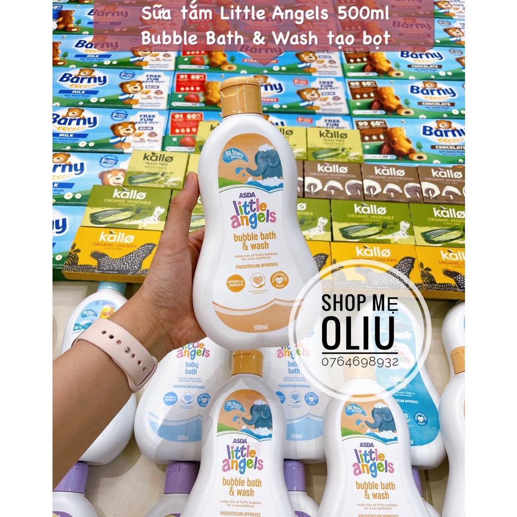 Sữa tắm Little Angels toàn thân cho bé (tạo bọt/chống cảm/toàn thân) 500ml