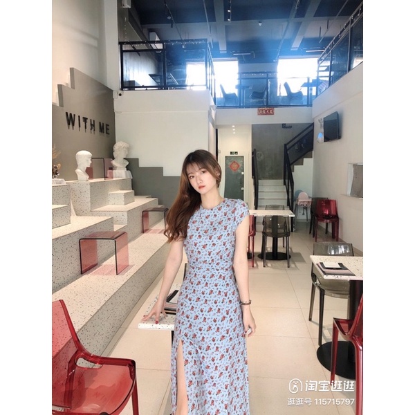 Váy xanh zr hở lưng hàng xuất xịn