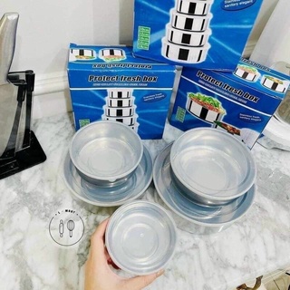 Bộ 5 bát inox lạnh cao cấp có nắp đậy
