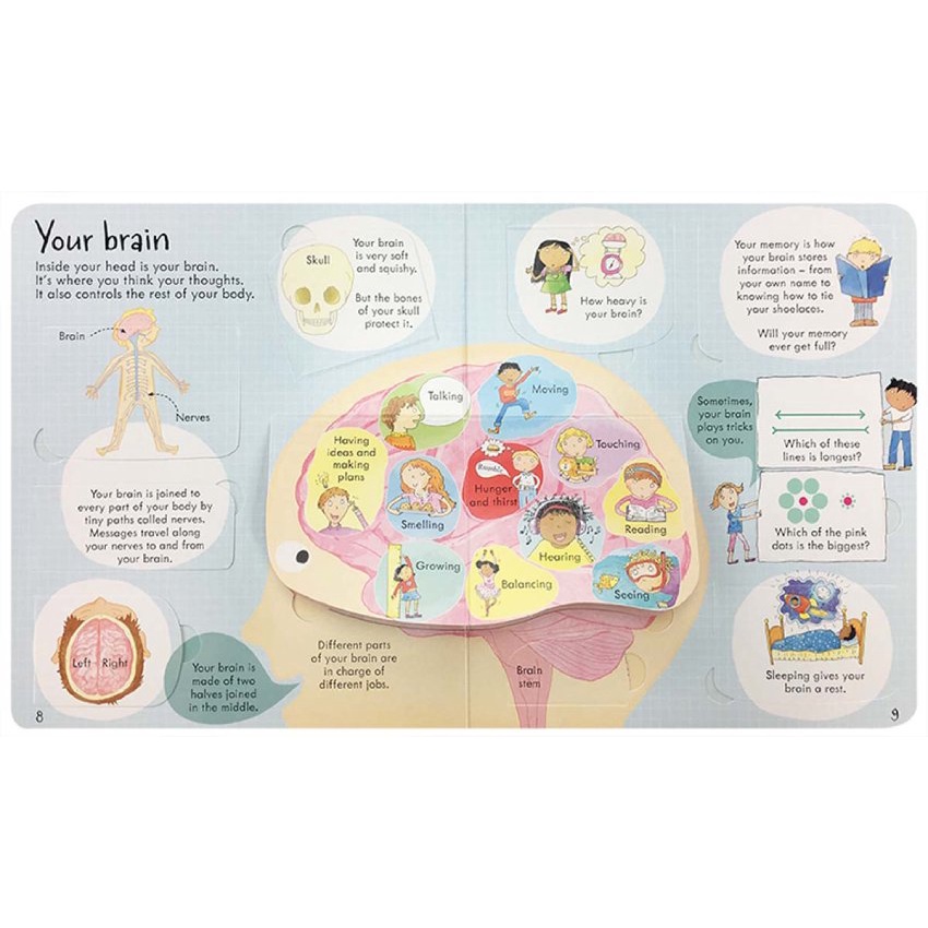 Sách Usborne - Tương tác lật mở Look inside your body